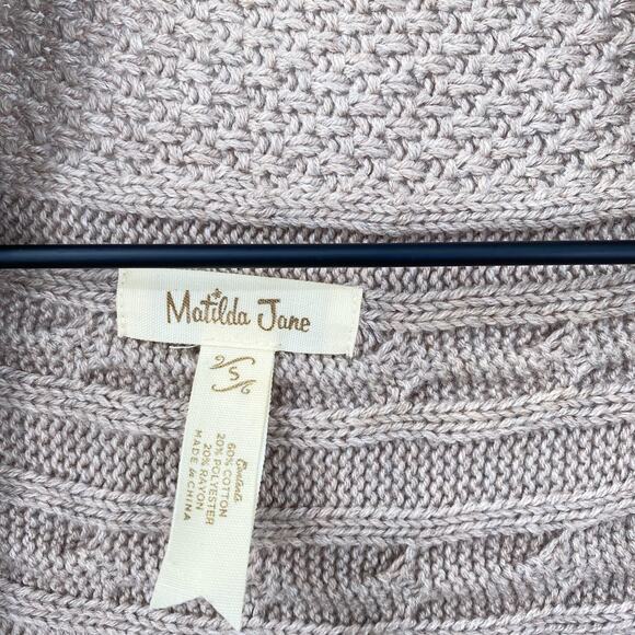 Matilda‎ Jane Mind’s Eye Cable Knit Tassel Sweater Vest in Tan Size Small - Picture 9 of 9